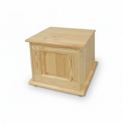 Deko Këscht Massivholzmöbel Holzmiwwel Handwierk Schatull Truhe Massivholz 45x45cm
