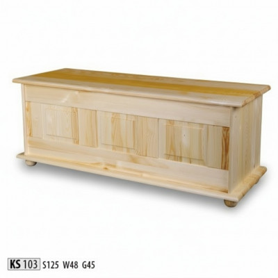 Massivholz Lagerbox Holzkëscht Deckel Kiefer Handaarbecht Këscht Këschten 125x45