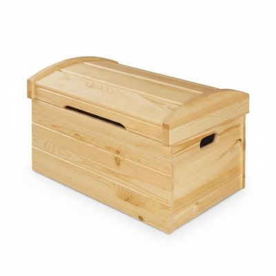 Deko Box Massivholzmöbel Holzmiwwelen Handaarbecht Këscht Truh Echt Holz 68x44cm