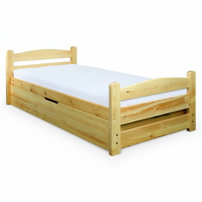 Schlofzëmmer Holzbett Echt Holz Bett Better Hotel 90x200 Stil Massiv Miwwelen