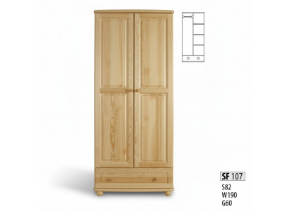 Eechte Holz Massivholz Vollholz Kleederschaf Schaf Schlofzëmmerschaf Nei