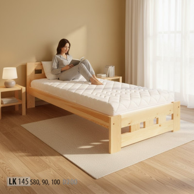 Eenzelbett Jugendbett Kiischtebett Kiischte Massivholz Holzbett 100x200 Handaarbecht