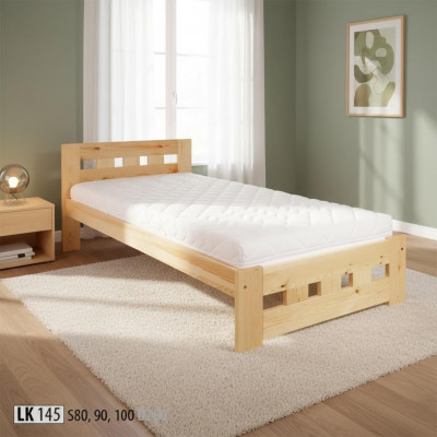Eenzelbett Jugendbett Kiischtebett Kiischte Massivholz Holzbett 100x200 Handaarbecht