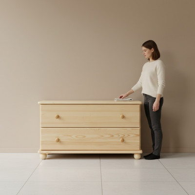Kommode Design Lowboard Anrichte Schaf Eechte Holz Kommoden Säitendësch