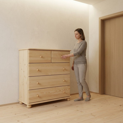 Massiv Kommode Sideboard Schaf Kommoden Massivholz Schiefen 100cm Anrichte Nei