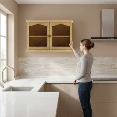 Mauerplaz Kichenaschaf Vollholz Miwwel Holz Miwwel Handaarbecht Schaf Buffet