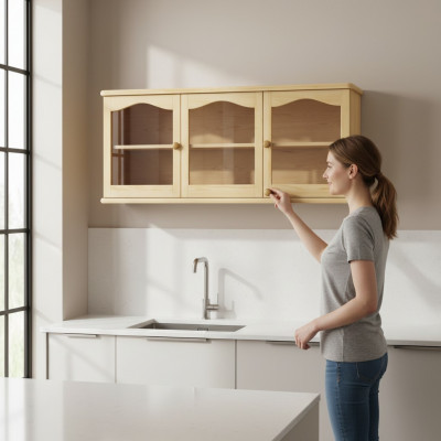 Mauercloset, Hängend Closett, Ofstellcloset, Kichen, Bad, Volle Holz Miwwelen, Echt Holz Vitrin.
