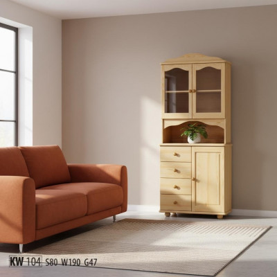 Kicheschaf Massivholz Buffet Schaf Anrichte Handaarbecht Massiv Miwwel Vitrinnen