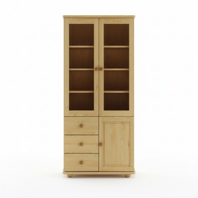 Vitrinn Wunnzëmmer Miwwelen Sideboard Holz Vitrinnen Glas Schaf Echt Holz Massiv
