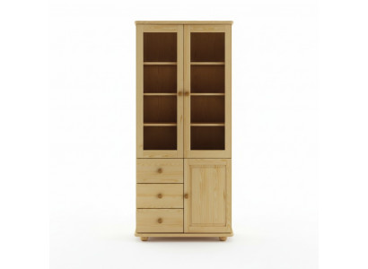 Vitrinn Wunnzëmmer Miwwelen Sideboard Holz Vitrinnen Glas Schaf Echt Holz Massiv