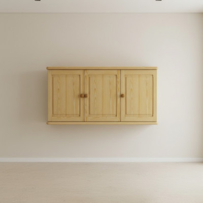Mauer Schaf Wandkëschten Oflaagschaf Kichen Buedzëmmer Vollholz Miwwel Echt Holz Regal