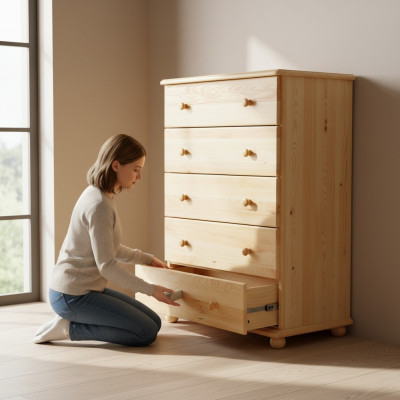 Designer Kommode Massiv Anrichte Kommoden Regal Schaf Massiv Holz Handaarbecht