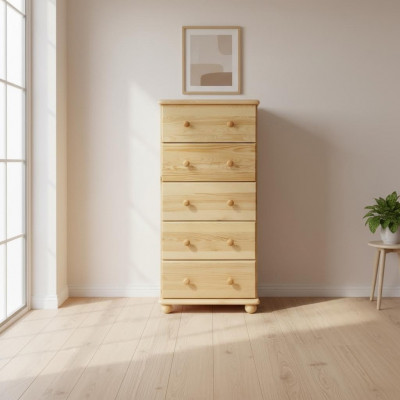 Kommod Héich Schaf Schief Echt Holz Kommod Vollholz Miwwel Massivholz Neij