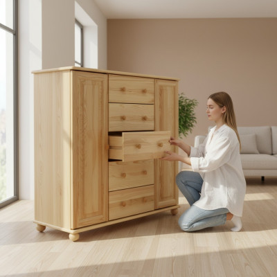 Massiv Kommod Sideboard Schaf Möbel Kommodalen Massivholz Schief Nue Anrichte