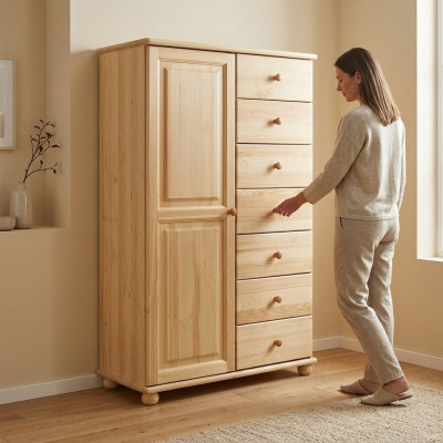 Massiv Kommode Sideboard Miwwel Schief Nei Anrichte Kommoden Schaf Massivholz