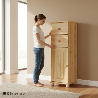 Anrichte Kommoden Regal Holz Schaf Massiv Holz, Handaarbecht Holz Miwwel Braun