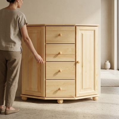 Kommoden Massiv Kommod Echtholz Schief Schränker Nei Anriicht Miwwel Schaf Sideboard