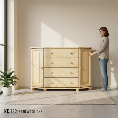 Sideboard Massiv Kommode Schaf Miwwelen Kommouden Massivholz Schief Nei Anrichte