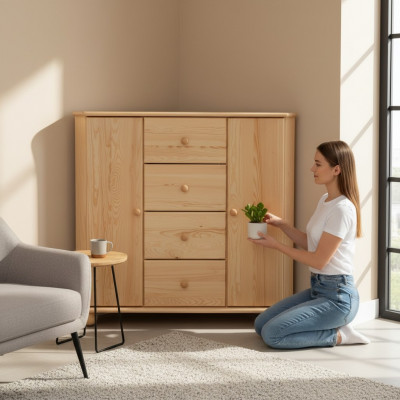 Eckschaf Schaf Regal Kommod Schafkommod Eckkommoden Massiv Sideboard Nei