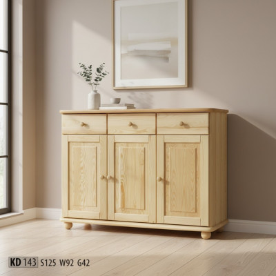 Sideboard Anrichte Kommode massiv Kiefer Wunnzëmmer vollmassiv Massivholz Holz
