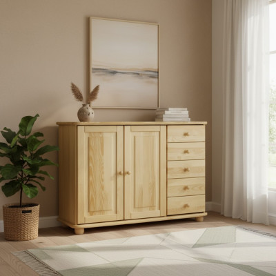 Massiv Kommode Sideboard Miwwelen Kommoden Vollholzs Schief Neie Anrichte Schaf