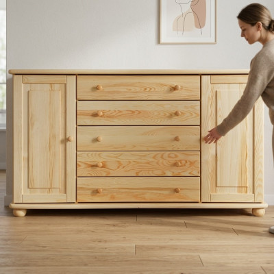 Massiv Kommett Anriichte Schaf Miwwelen Kommoden Massivholz Schief Nei Sideboard