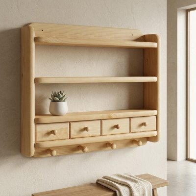 Schaf Vollholz Miwwelen Holz Regal Massivholz Mauer Schaf Regaler Kicheschaf
