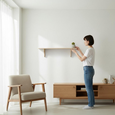 Schaf Vollholz Miwwelen Holz Regal Wandschaf Regaler Kicheschaf Massivholz