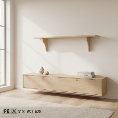 Schaf Vollholz Miwwelen Holz Regal Wandschaf Regaler Kicheschaf Massivholz