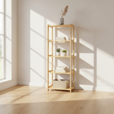 Holz Regal Bicherregal Wandregal Aktenregal Schaf Büro Standregal Vollholz Nei