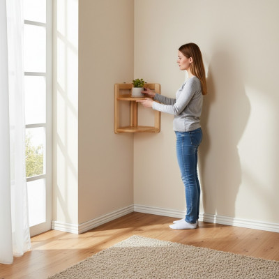 Mauerregal Regal Bicherregal Bicherkabinett Wohnzimmer Mauer Regal Echt Holz Nei