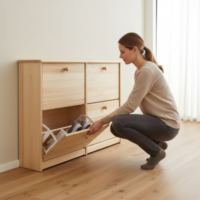 Schongestell 4-Fach Kommode Massivholz Massiv Miwwel Schongestell Schongestell Regal
