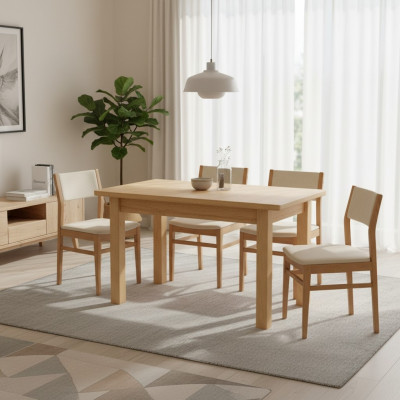 Iessdësch Holz Dëscher Wunnen Iess Zëmmer Dësch 120/170x80cm Massivholz Iessdëscher
