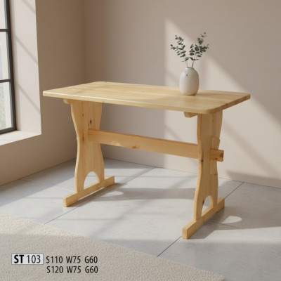 Iessdësch Holz Dëscher Wunn-Iesszëmmer Dësch 120x60 Massivholz Iessdëscher Echt Holz