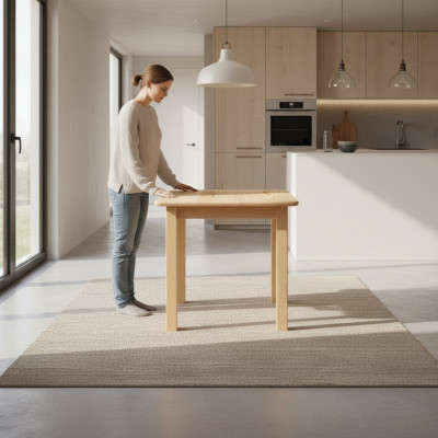 Iessdësch Holz Dëscher Wunn- An Iesszëmmer 75x75 Massivholz Iessdëscher Echt Holz Dësch
