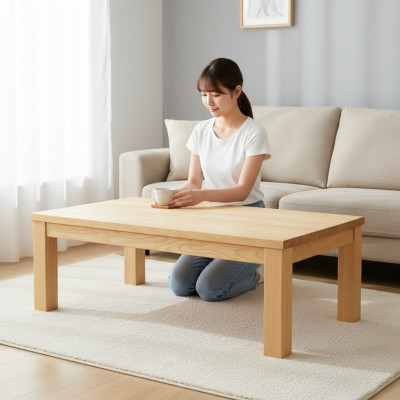 Couchtisch Holzdësch Massivholz Couchtischen Dëschplack Säitendësch Dësch 120x60