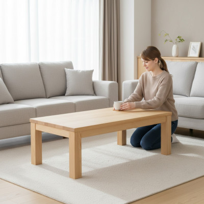 Canapé Dësch Holzdësch Echt Holz Canapé Dëscher Dëschplack Dësch 120x60 Niewendësch