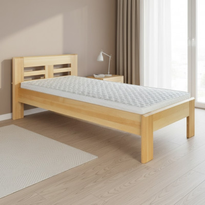 Holz-Bett Echt Holz Bett Better Schlofzëmmer Hotel 100x200 Stil Massiv Miwwelen