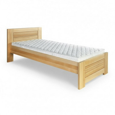 Holzbetti Eechte Holz Bett Schlofkummer Hotel 100x200 Stil Massiv Miwwelen Better
