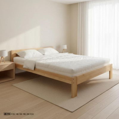 Schlofzëmmer Holzstull Echt Holz Bett Better Hotel 180x200cm Stil Massiv Miwwelen
