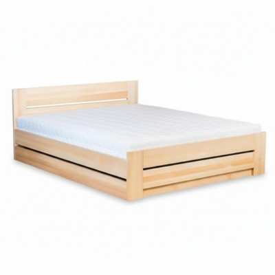Bett 180x200cm Massivt Holz Better Duebelbett Ehebett Schlofzëmmer Miwwelen Nei