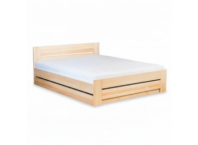 Bett 180x200cm Massivt Holz Better Duebelbett Ehebett Schlofzëmmer Miwwelen Nei