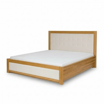 Duebbelbett Holz Better Eechte Holz 180x200cm Schlofzëmmer Massiv Holzbett.