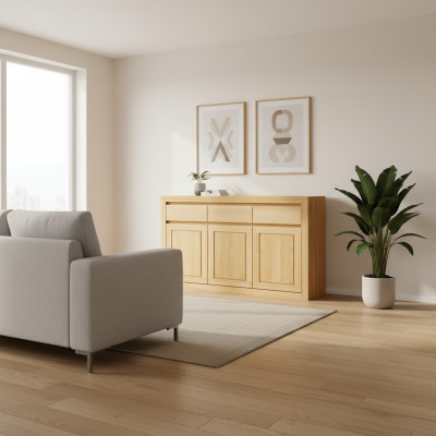 Moderne Kommode Sideboard Kleederschaf aus Holz Kommode handgemaach aus Massivholz