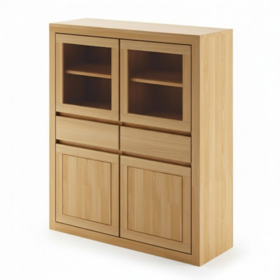 Holz Kommode Wunnzëmmer Vitrin Kommode Anrichte Sideboard Holz Schief Nei