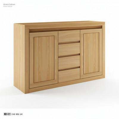 Designer Kommode Säit Low Board Kleederschaf Regal fir Wunnzëmmer Massivholz