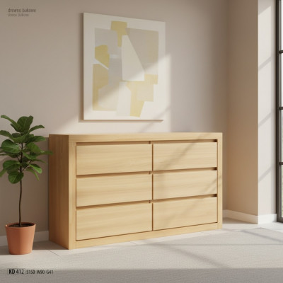 Holz Kommode Schieflaascht Kommode handgemaachte Massivholz Schlofzëmmer Kommode Nei