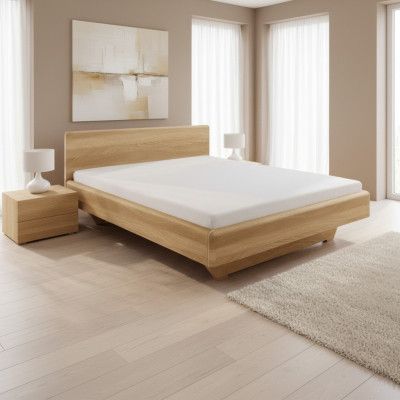 Design Massivholzbett 180x200 Better Eech Holzbett Schlofzëmmer Bettgestell