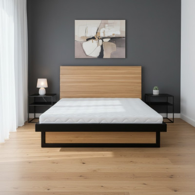 Design Holzbett XXL 180x200cm Bett Duebelbett Echtholz Schlofzëmmer Hotel Better