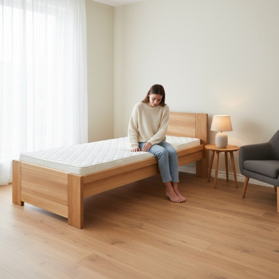 Bett Holz Massiv Schlofkummer Better 100x200cm Eenzelbett Massivmiwwel Miwwelen